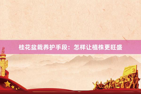 桂花盆栽养护手段：怎样让植株更旺盛